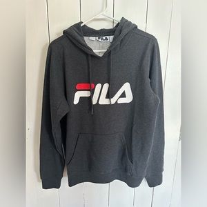Grey fila hoodie women large nwt